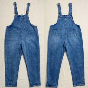 VTG Blue Denim Jean Baggy Overalls M